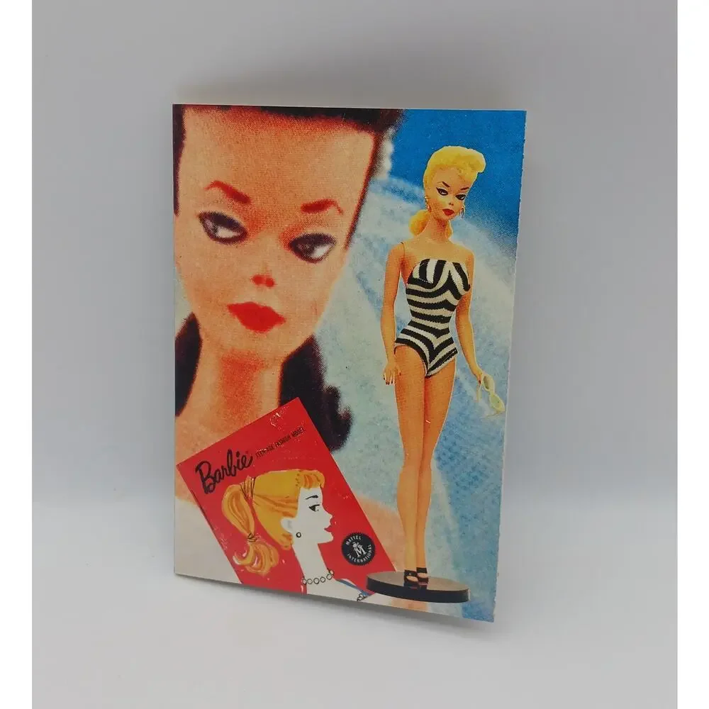 1989 Barbie Throughout History #12 Postcard Folder 9 Detachable Cards 1959-89